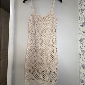 Hudson gray crochet cream dress